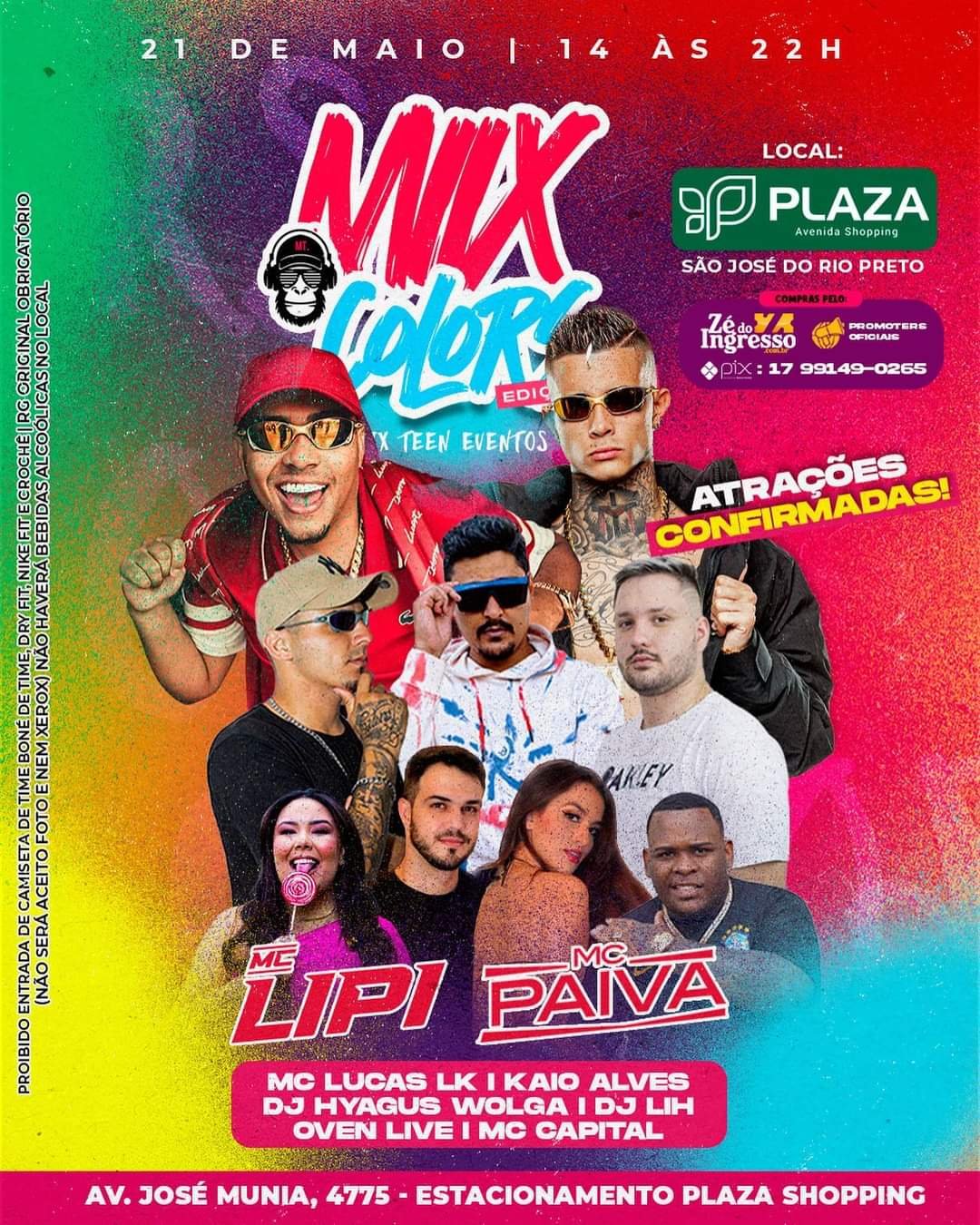 Plaza Avenida recebe neste domingo a Festa das Cores