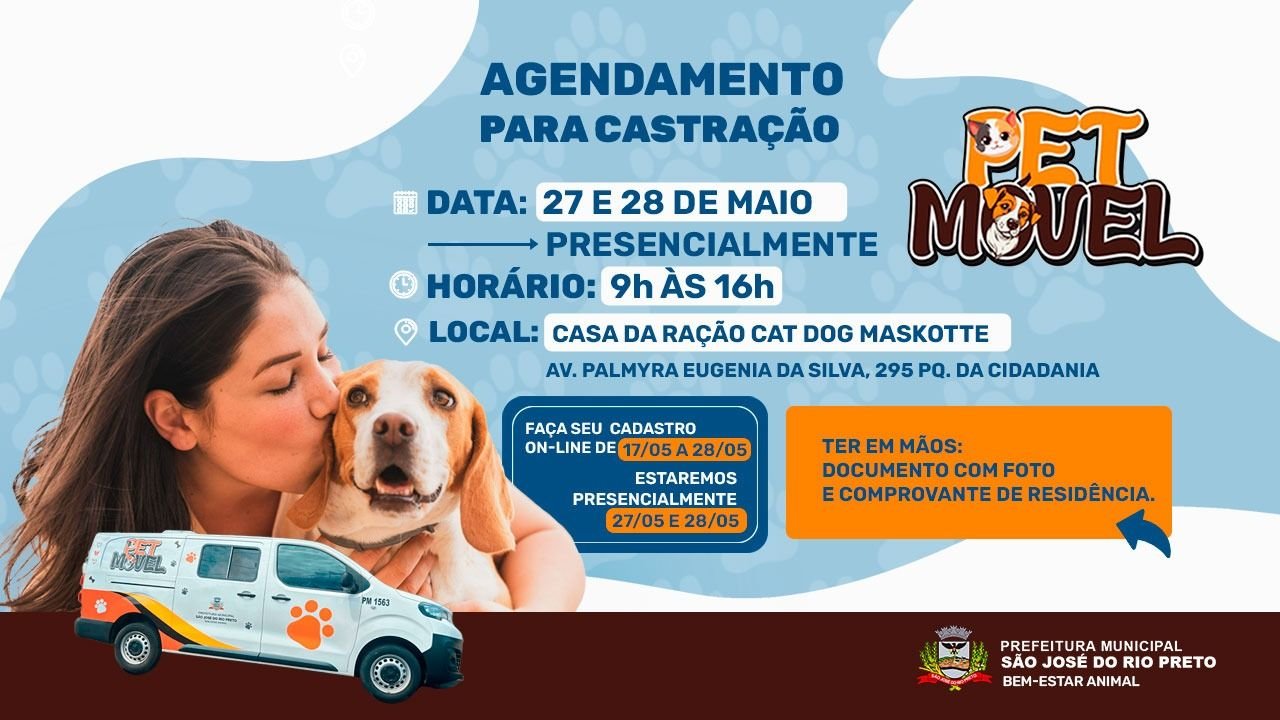 Van adaptada, do Pet Móvel, chega no Parque da Cidadania
