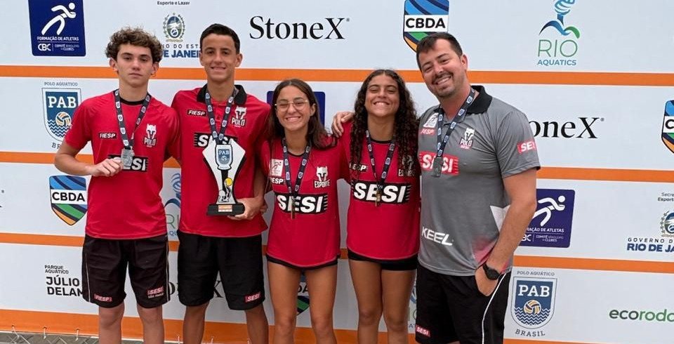 Atletas do SESI Barretos conquistam medalhas no Campeonato Brasileiro de Polo Aquático Sub-14