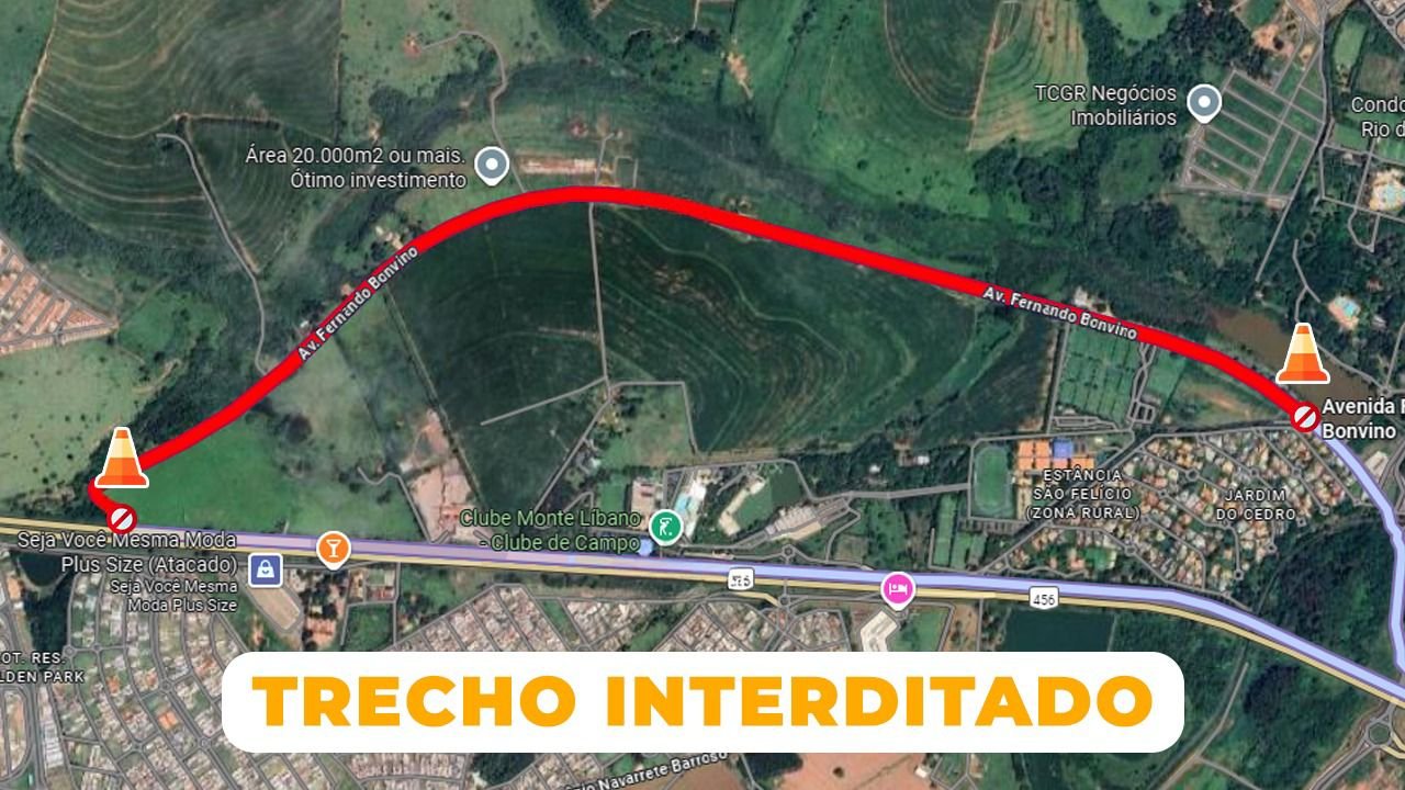 Marginal Fernando Bonvino será interditada para manutenção