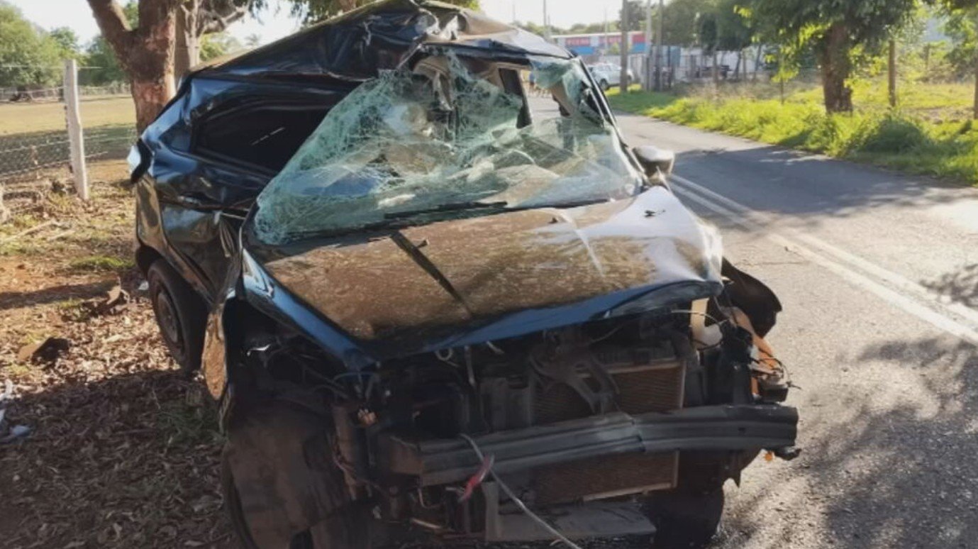 Tragédia em Cardoso: Carro colide com coqueiro e deixa dois mortos