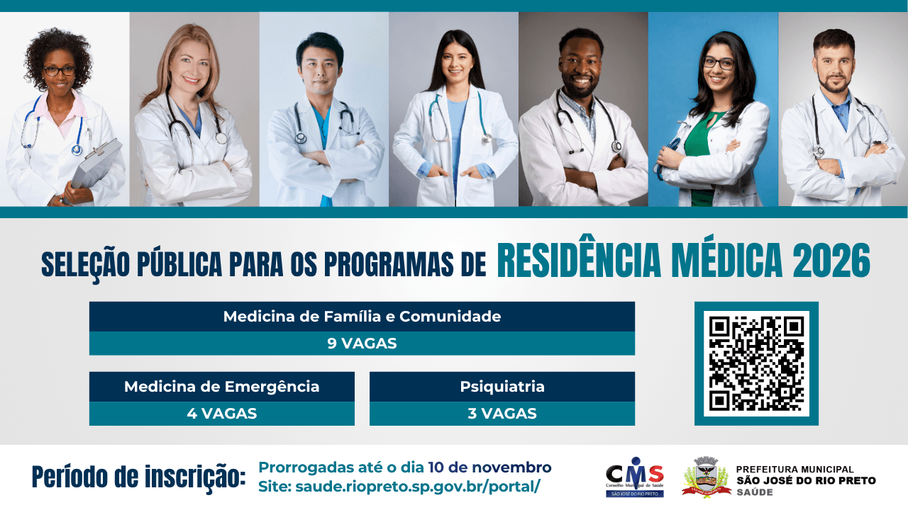 Inscrições para seleção de Programas de Residência são prorrogadas em Rio Preto