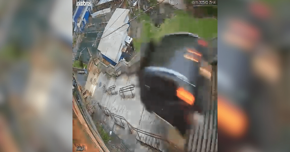 Vídeo: Carro Desgovernado ‘Voa’ Escadaria em São Paulo e Acidente é Registrado