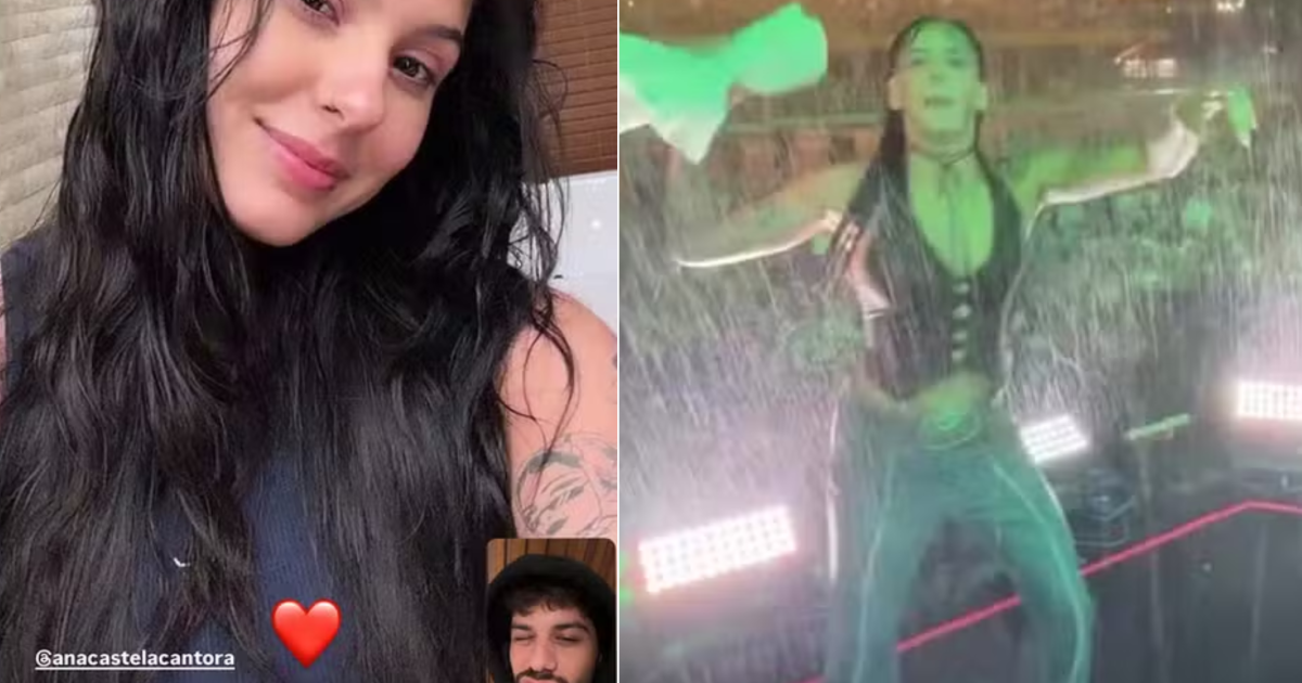 Temporal e Romance: Ana Castela Encharcada Faz Chamada de Vídeo Para Zé Felipe