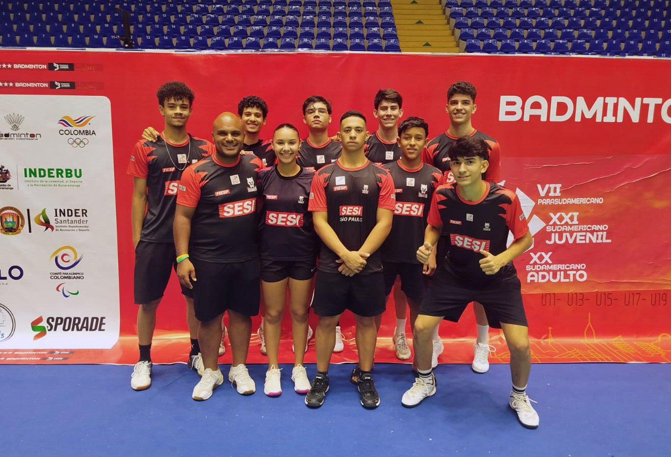Com a participação de atletas do Sesi, seleção brasileira de badminton é campeã do Sul-Americana na Colômbia