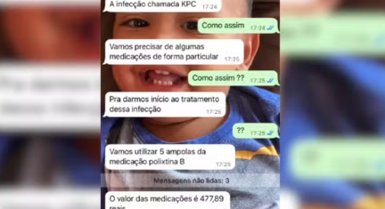 Golpista finge ser médico em app de mensagens para pedir dinheiro a pais de criança