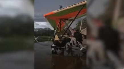Aeronaves ficam danificadas após chuva forte derrubar hangares no Aeroclube de Ibirá