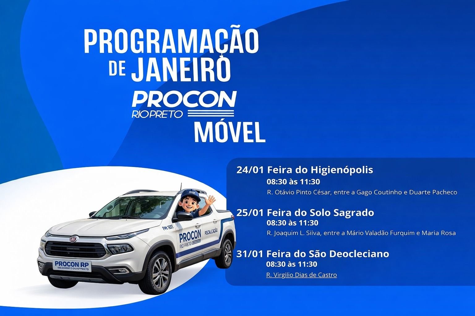 Procon Móvel tira as dúvidas nas feiras livres de Rio Preto