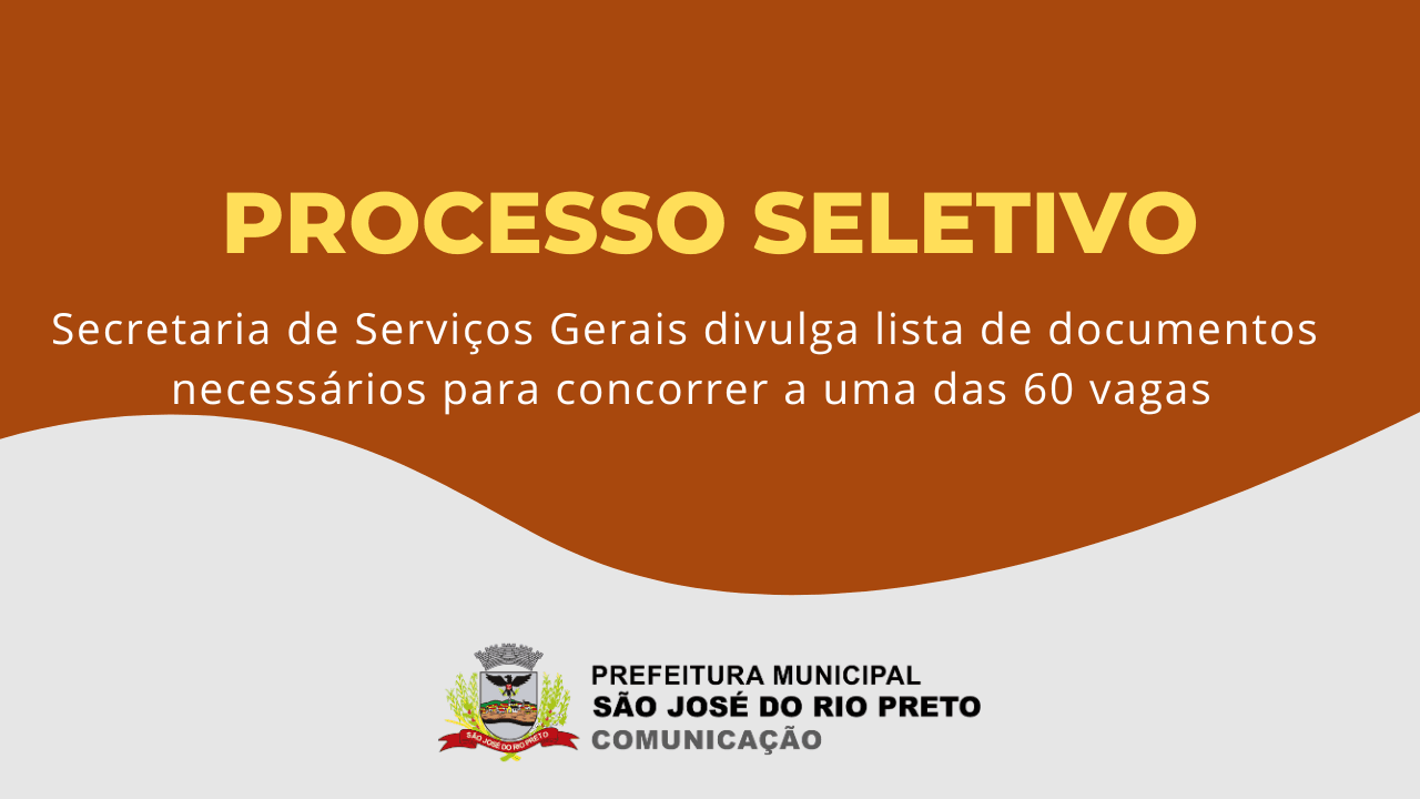 Inscrições para processo seletivo na zeladoria urbana começam nesta segunda-feira