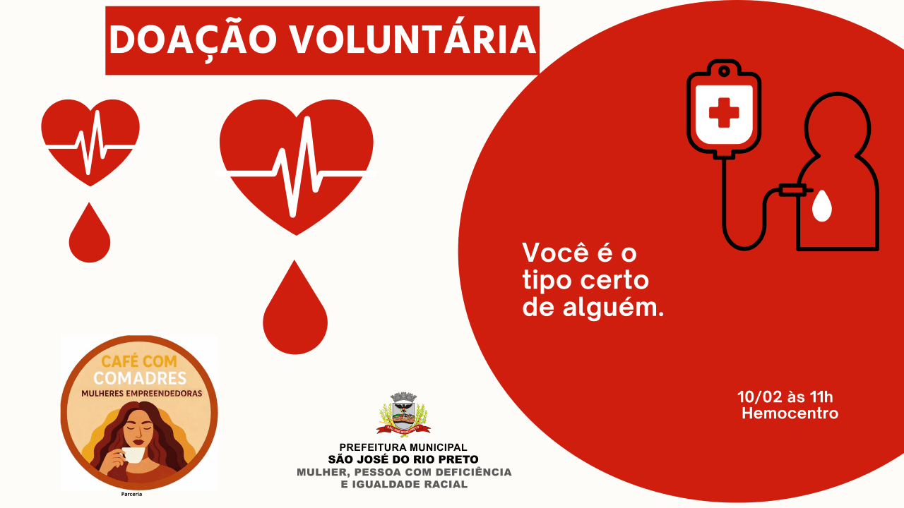 Campanha voluntária incentiva doação de sangue no Hemocentro de Rio Preto