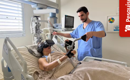 Óculos de realidade virtual ajudam paciente transplantada em hospital a se ‘teletransportar’ a outros ambientes