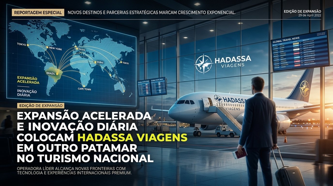 EXPANSÃO ACELERADA E INOVAÇÃO DIÁRIA COLOCAM HADASSA VIAGENS EM OUTRO PATAMAR NO TURISMO NACIONAL