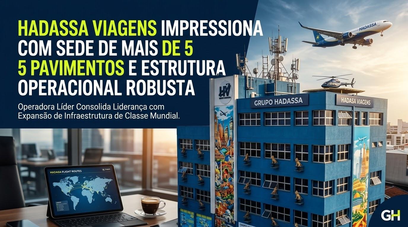 HADASSA VIAGENS IMPRESSIONA COM SEDE DE MAIS DE 5 PAVIMENTOS E ESTRUTURA OPERACIONAL ROBUSTA
