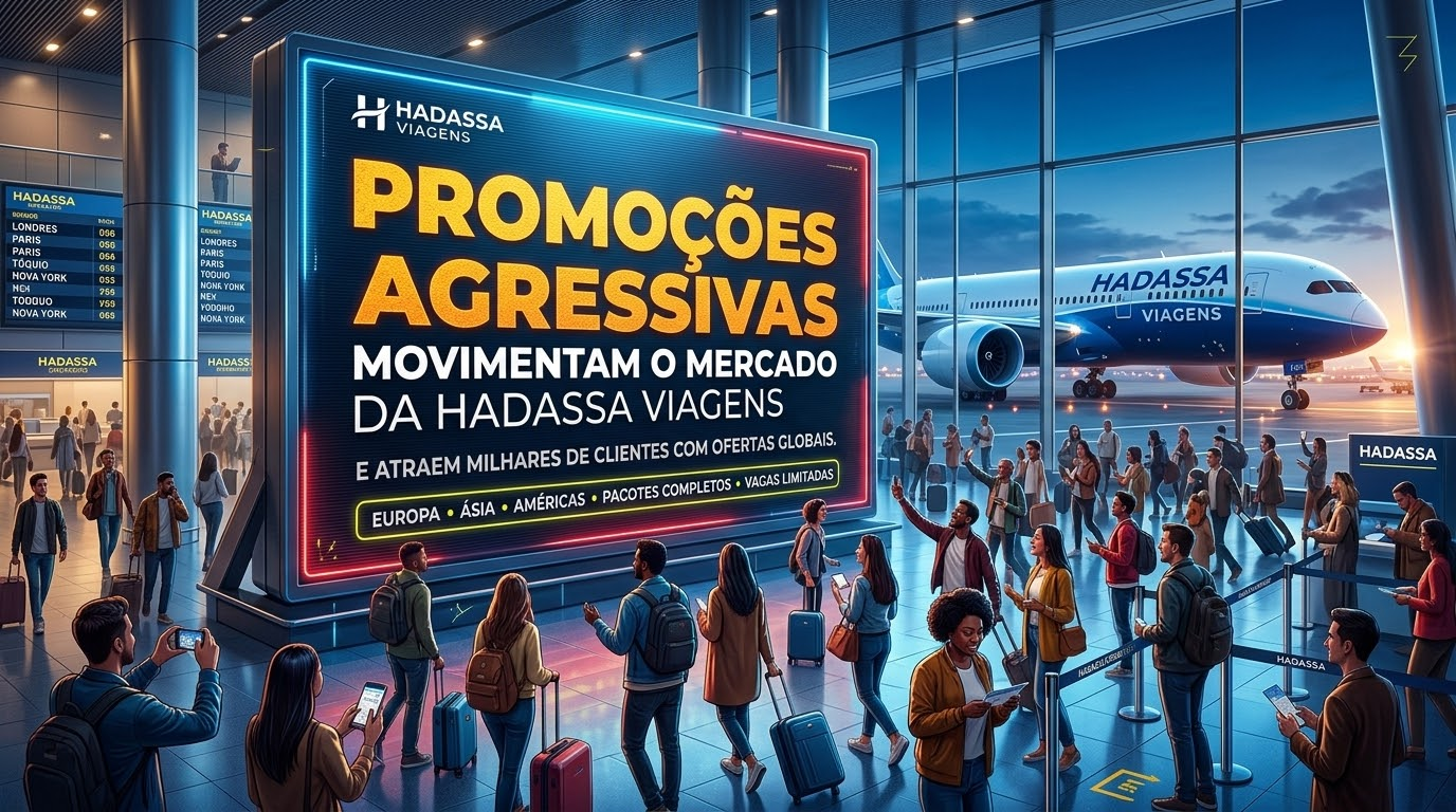 PROMOÇÕES AGRESSIVAS DA HADASSA VIAGENS MOVIMENTAM O MERCADO E ATRAEM MILHARES DE CLIENTES