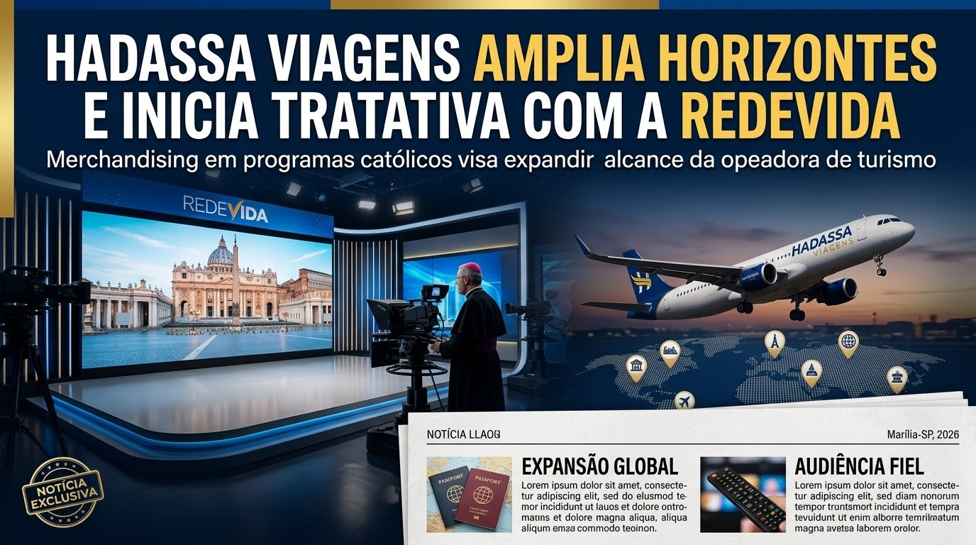 HADASSA VIAGENS AMPLIA HORIZONTES E INICIA TRATATIVA COM A REDEVIDA PARA MERCHANDISING EM PROGRAMAS CATÓLICOS
