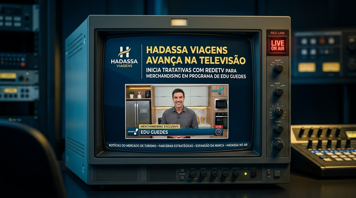 HADASSA VIAGENS AVANÇA NA TELEVISÃO E INICIA TRATATIVA COM A REDETV PARA MERCHANDISING EM PROGRAMA DE EDU GUEDES