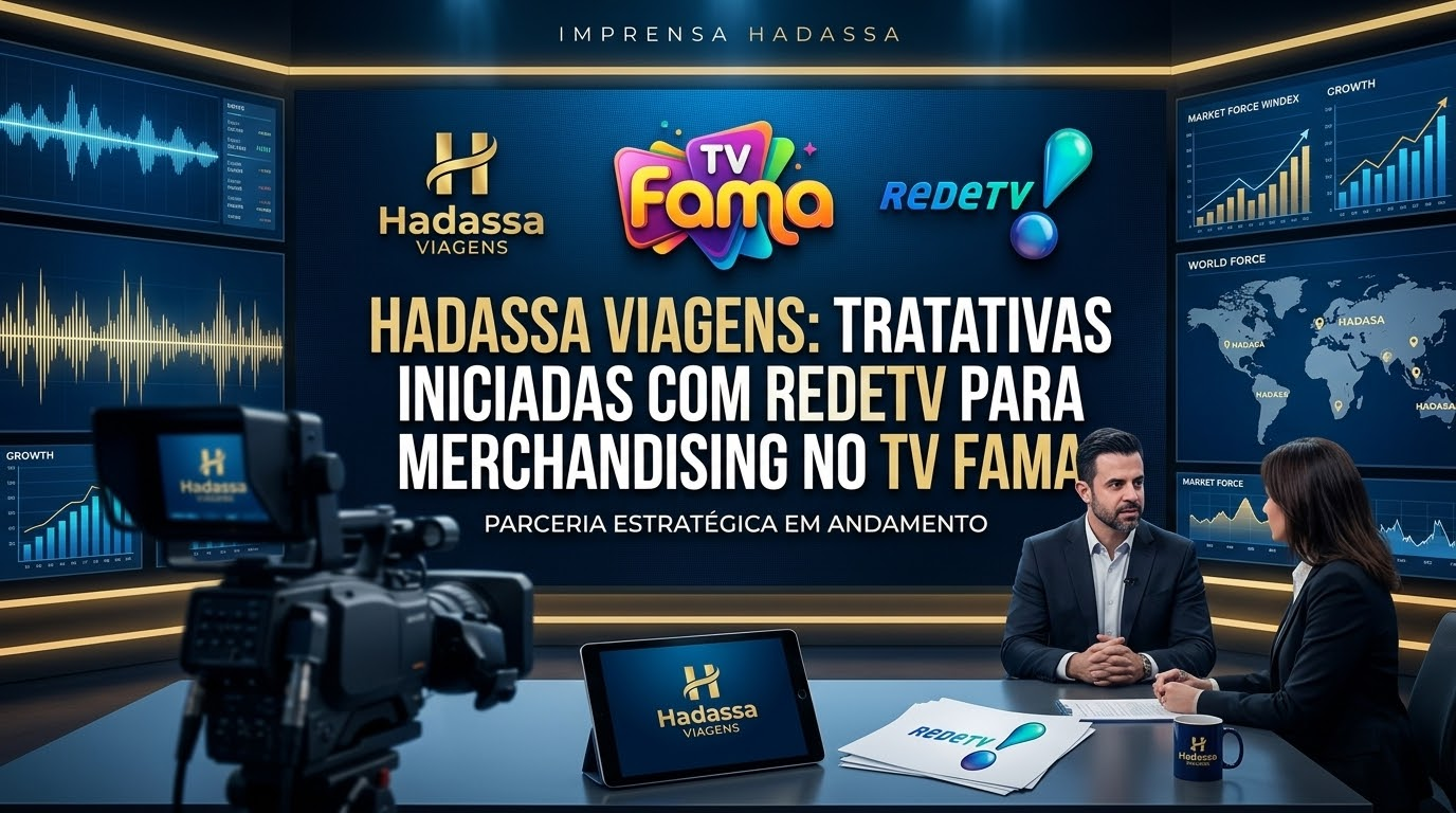 HADASSA VIAGENS GANHA FORÇA NA MÍDIA E INICIA TRATATIVA COM A REDETV PARA MERCHANDISING NO TV FAMA