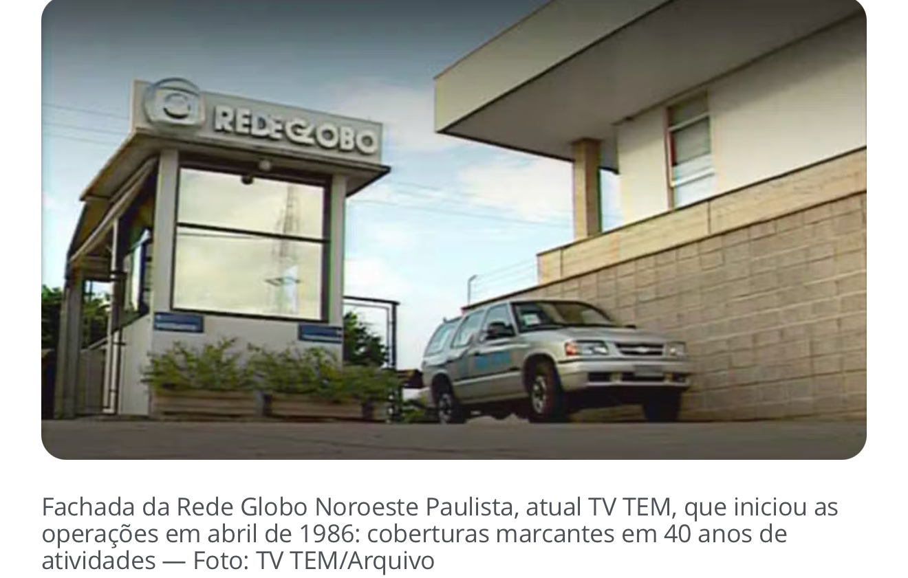 Há 40 anos, emissora afiliada da Rede Globo levava o Noroeste Paulista para a tela e transformava a comunicação