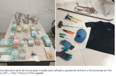 Polícia descobre série de furtos após invasão pelo telhado em Rio Preto
