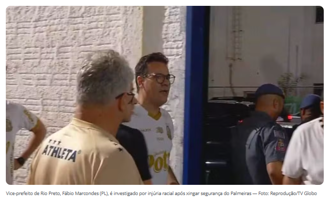 Justiça retoma processo de injúria racial de vice-prefeito de Rio Preto acusado de chamar segurança do Palmeiras de ‘macaco’