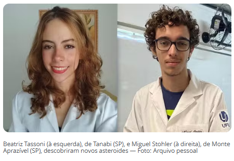 Jovens da região descobrem novos asteroides em programa internacional da Nasa