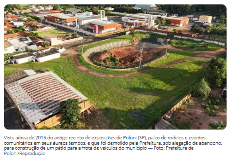 Antigo Recinto de Exposições de Poloni é demolido para virar pátio de veículos