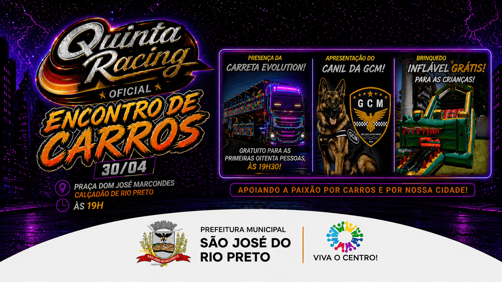 Encontro de Carros acontece nesta quinta na Praça dom José Marcondes