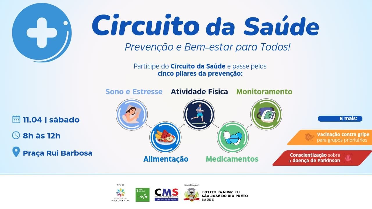 Circuito da Saúde tem foco nos hipertensos e pessoas com Parkinson