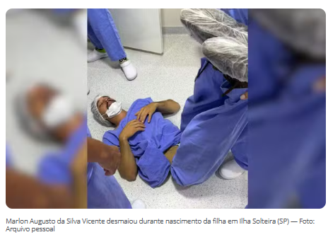 Pai desmaia após nascimento da filha em hospital em Ilha Solteira