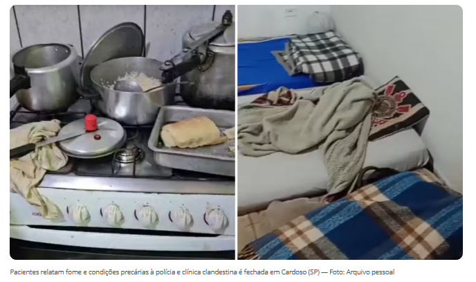 Pacientes relatam fome e condições precárias à polícia e clínica clandestina é fechada em Cardoso