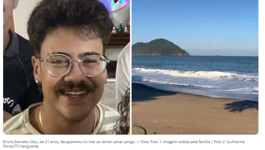Jovem de Rio Preto que desapareceu ao tentar salvar amiga no mar é encontrado morto em São Sebastião
