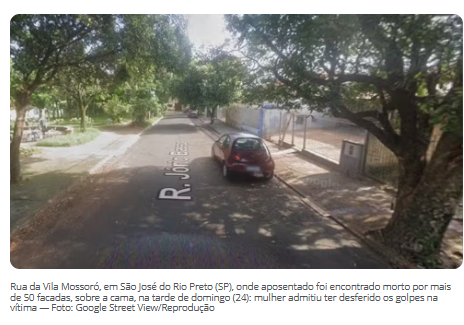 Mulher é presa suspeita de matar aposentado com 56 facadas em Rio Preto