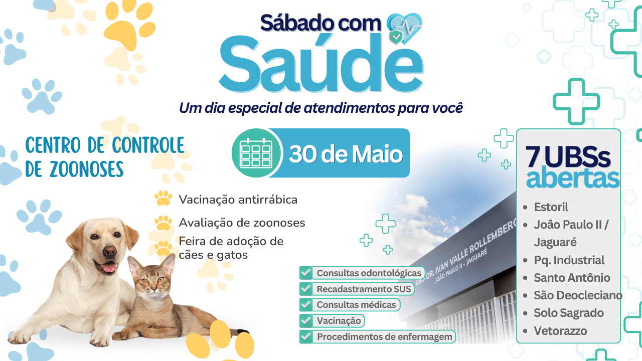 Saúde de Rio Preto e Centro de Zoonoses ofertam serviços à população neste sábado