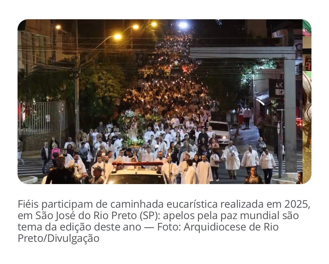 Caminhada pela paz reúne 3 mil fiéis em Rio Preto