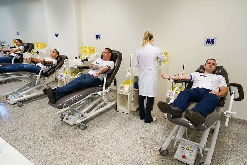 Alunos do curso de formação da GCM participam de ação coletiva para doação de sangue