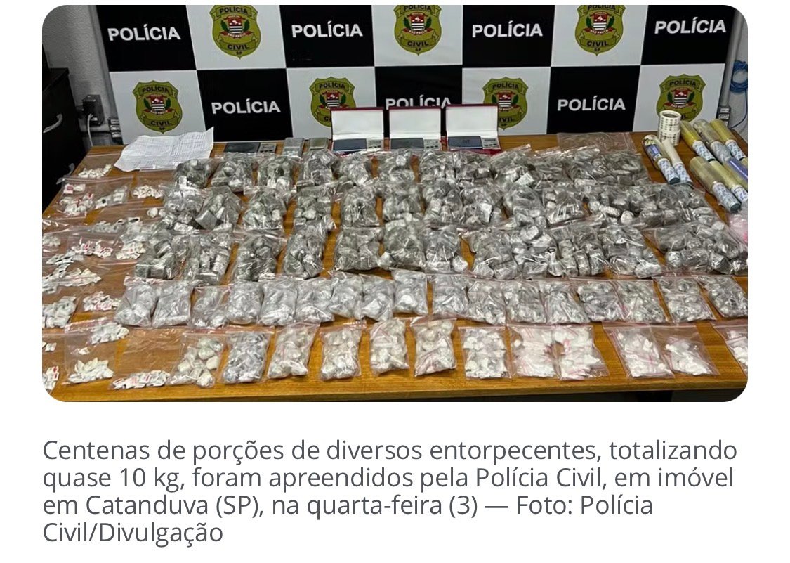 Polícia apreende quase 1,2 mil porções de drogas e prende suspeito em Catanduva