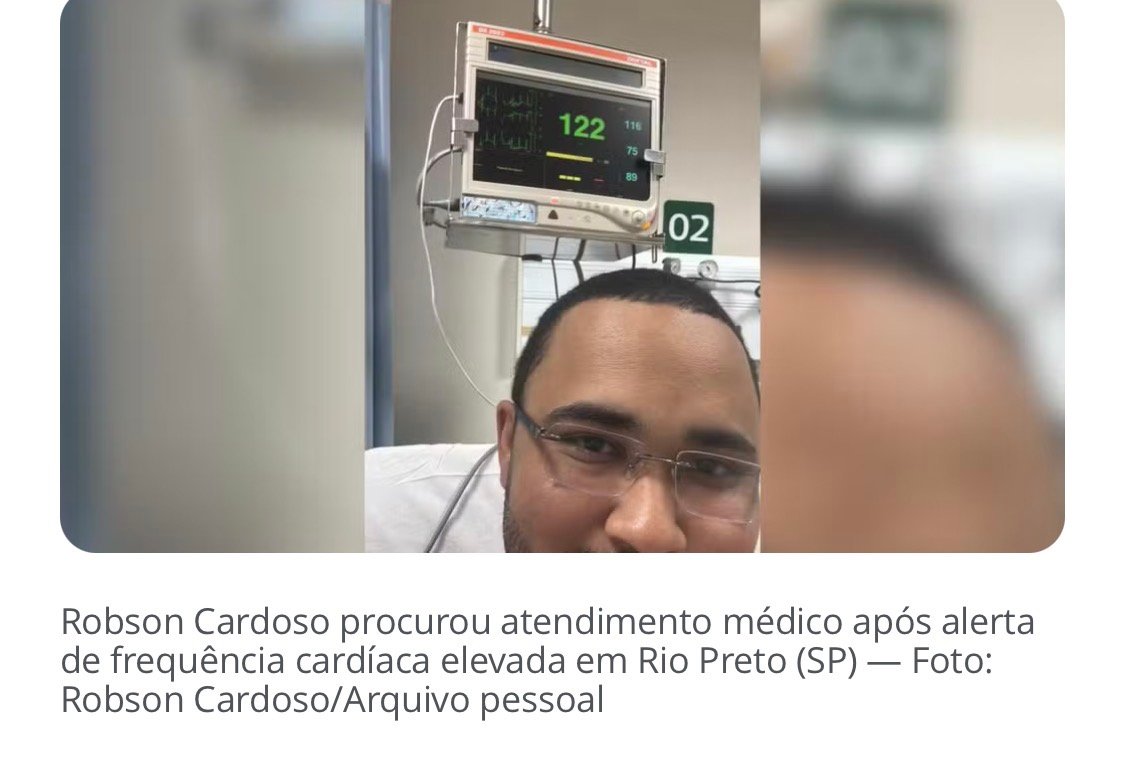 Alerta em relógio inteligente para frequência cardíaca elevada leva analista de tecnologia à UTI