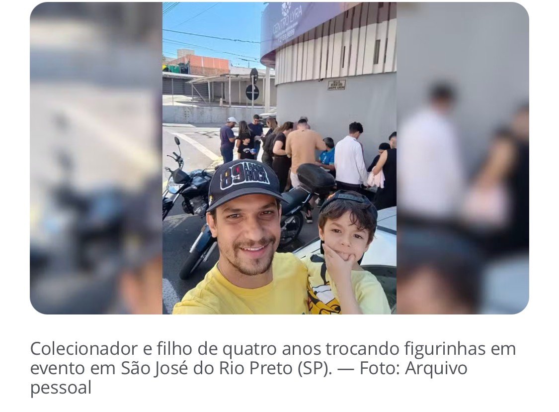 Pai transmite hábito da coleção de figurinhas da Copa ao filho de 4 anos em Rio Preto