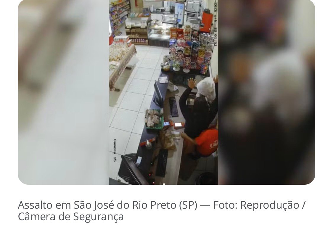 Homem assalta padaria em Rio Preto