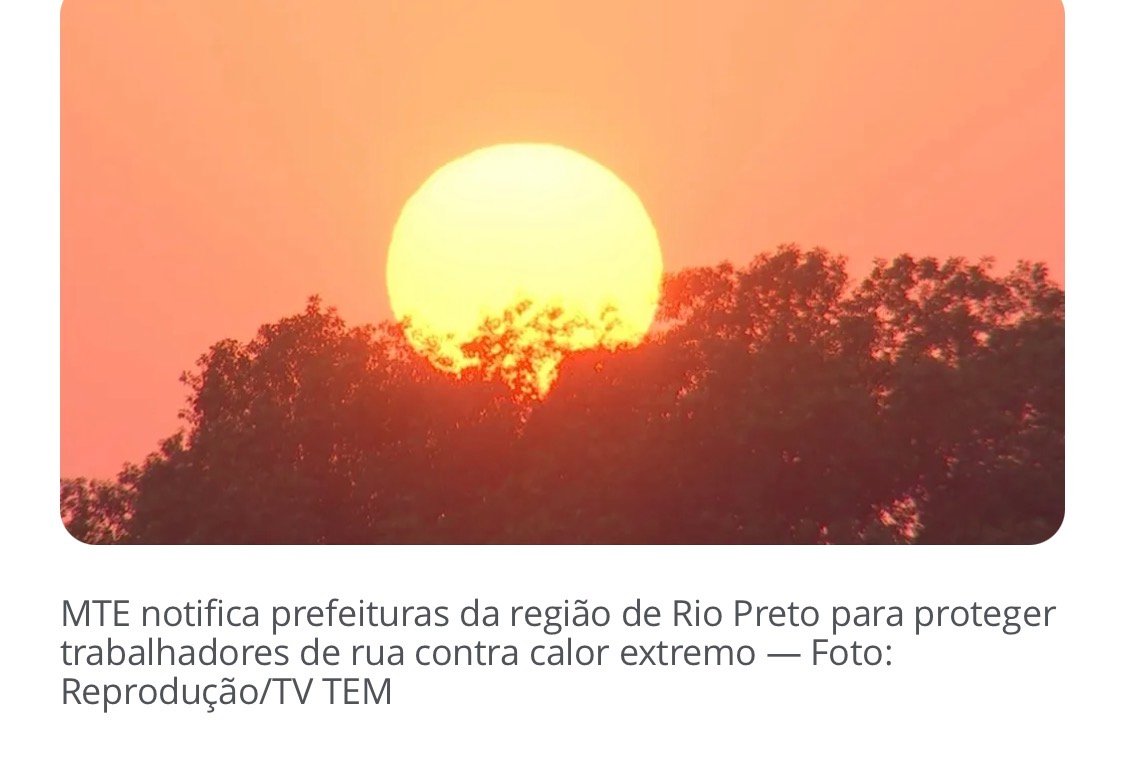 MTE notifica prefeituras da região para proteger trabalhadores de rua contra calor extremo