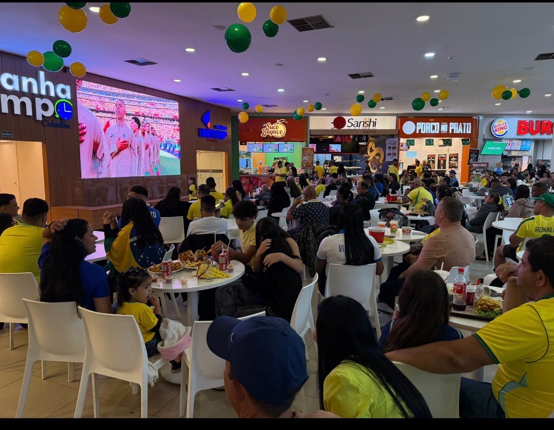 Shopping Cidade Norte transmite nesta quarta em telão Brasil x Escócia
