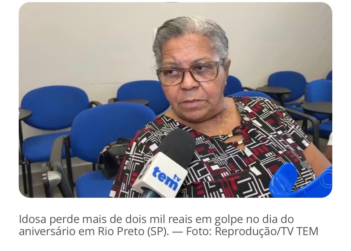 Idosa perde mais de R$ 2 mil ao cair em golpe do frete em Rio Preto