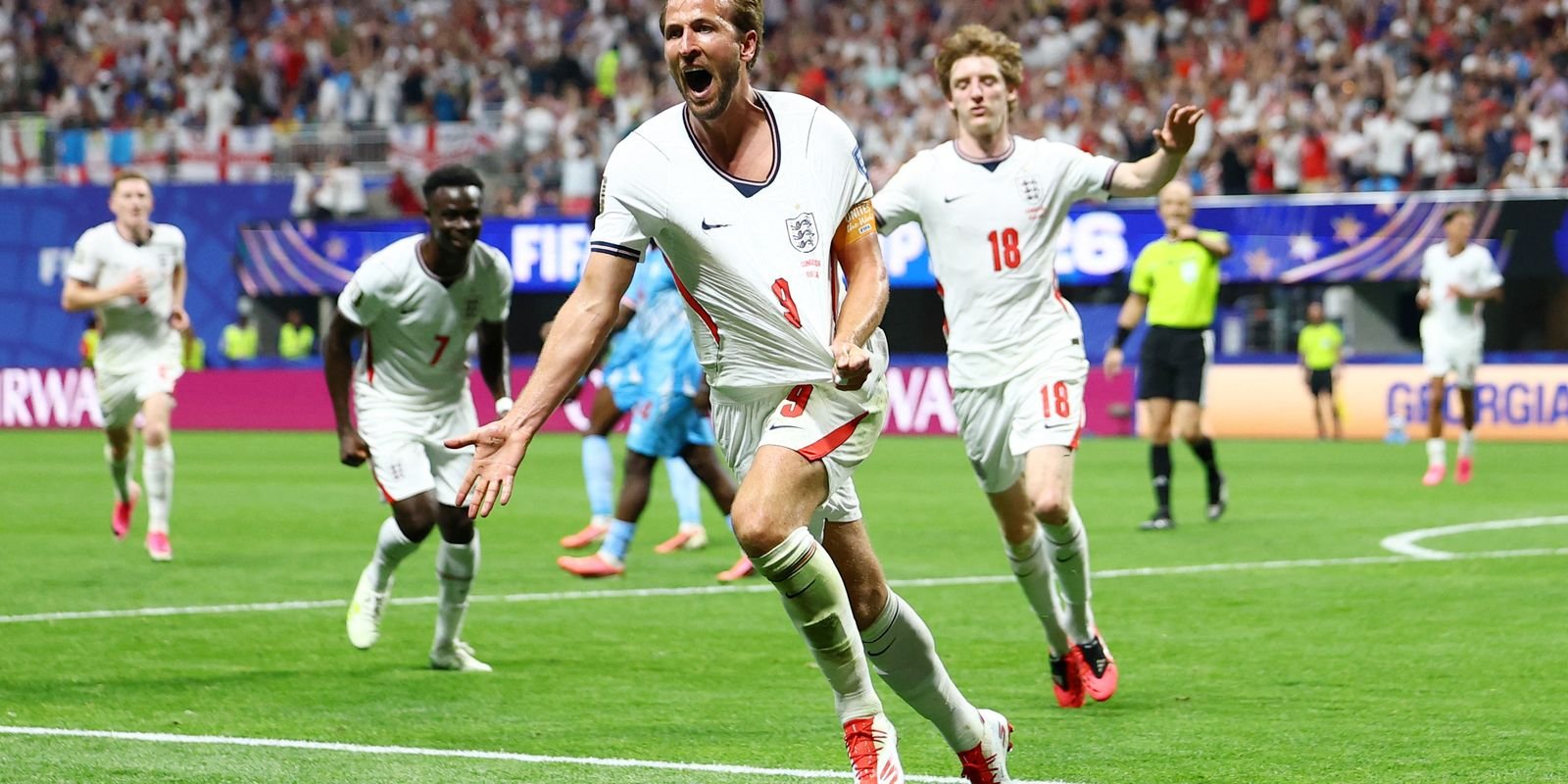 Inglaterra elimina RD Congo com dois gols de Kane e avança às oitavas de final da Copa