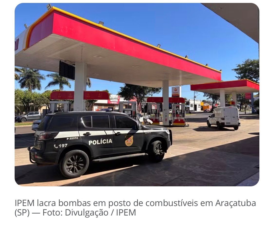 IPEM lacra bombas em posto de combustíveis por suspeita de fraude em Araçatuba
