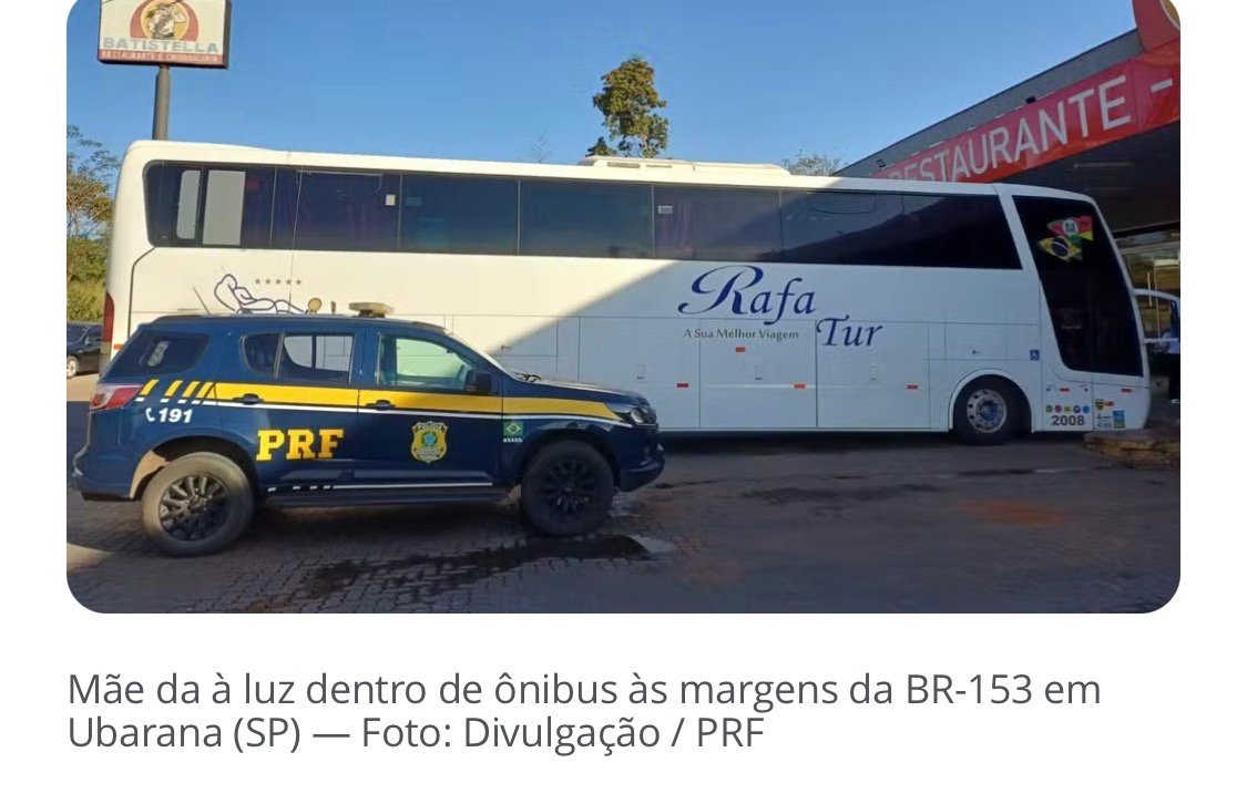 Passageira dá à luz dentro de ônibus com ajuda de policiais às margens de rodovia em Ubarana