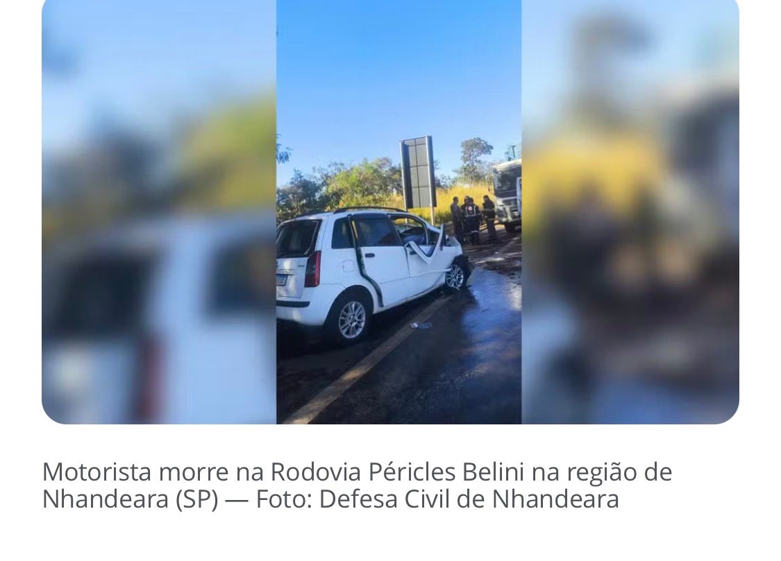 Motorista de carro morre após bater de frente com caminhão em Nhandeara