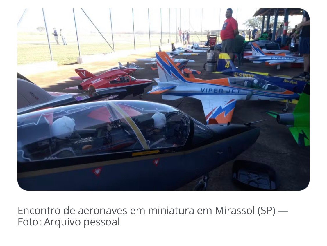 Encontro de aeronaves em miniatura atrai visitantes a Mirassol