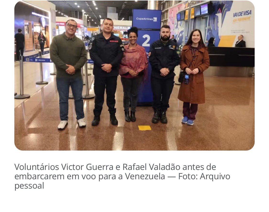 Socorristas brasileiros salvam idosa em crise de hipoglicemia durante voo para missão humanitária na Venezuela