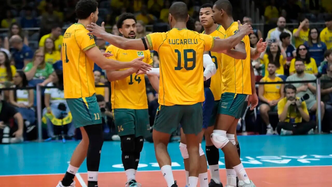 Brasil garante vaga no mundial de vôlei masculino após vitória sobre a Venezuela