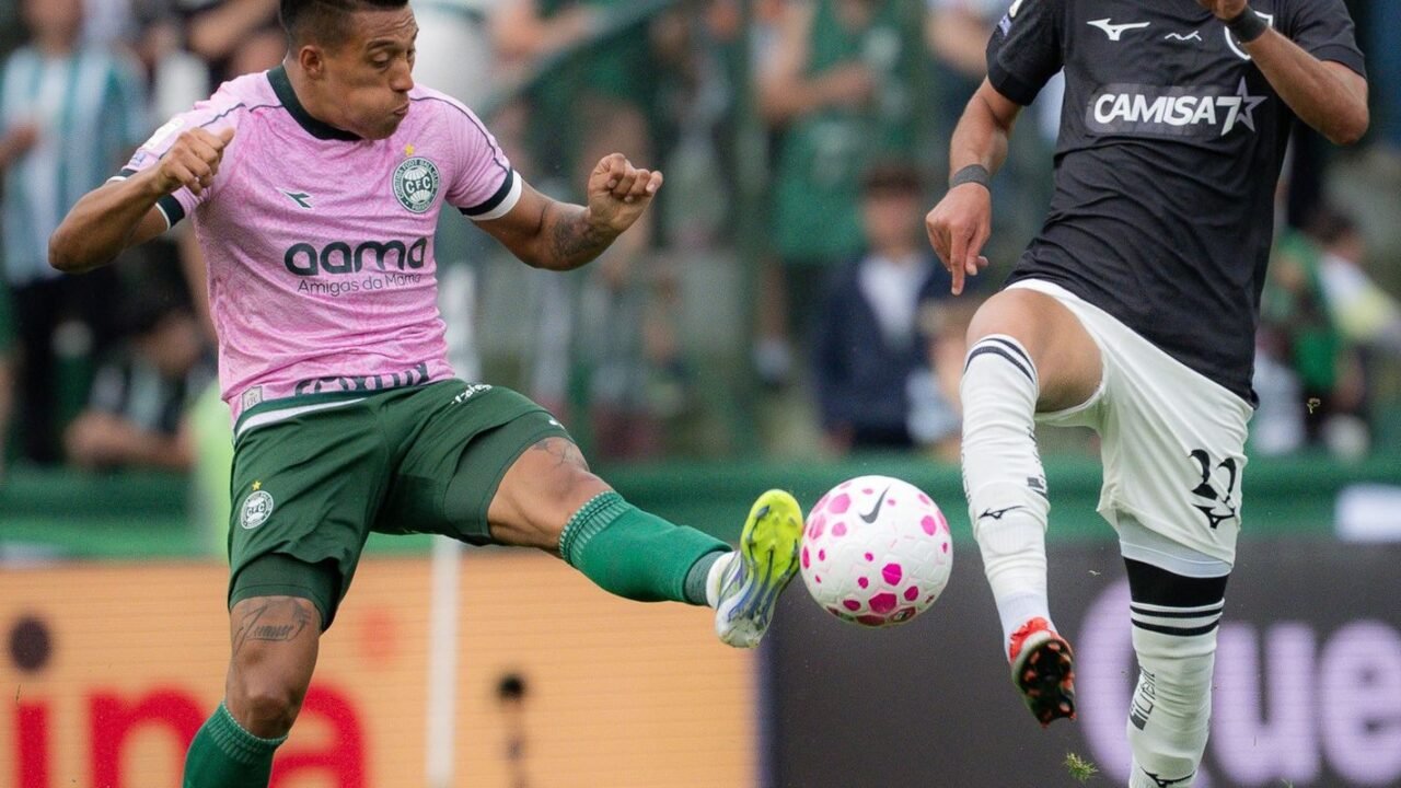 Coritiba e Botafogo empatam e mantêm jejum de vitórias no Brasileirão